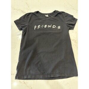FRIENDS TV Show Women's T Shirt Black Graphic Tee Short Sleeve Medium NWT